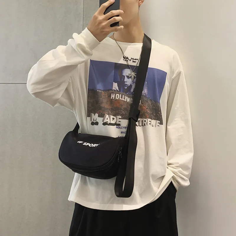 Men's Crossbody Bag Ins Style Nylon Sling Bag for Women Unisex - 4