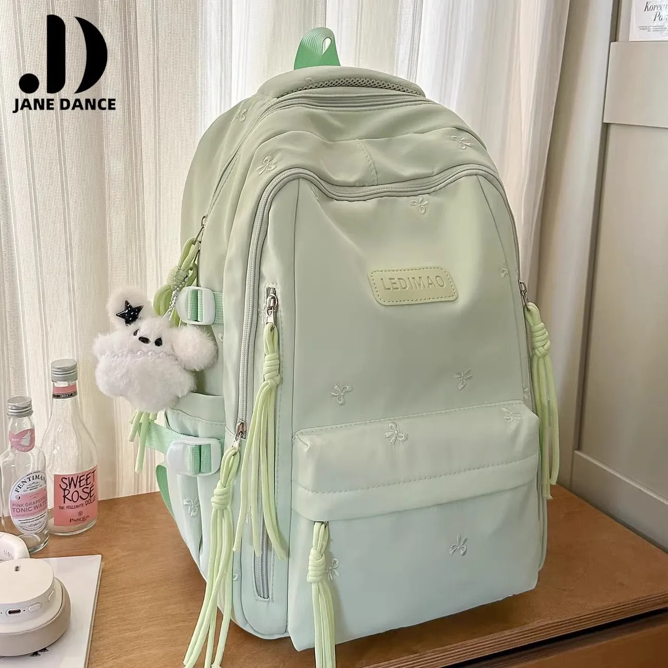 Women's Backpack Large Capacity Nylon Daypack for School College - 5