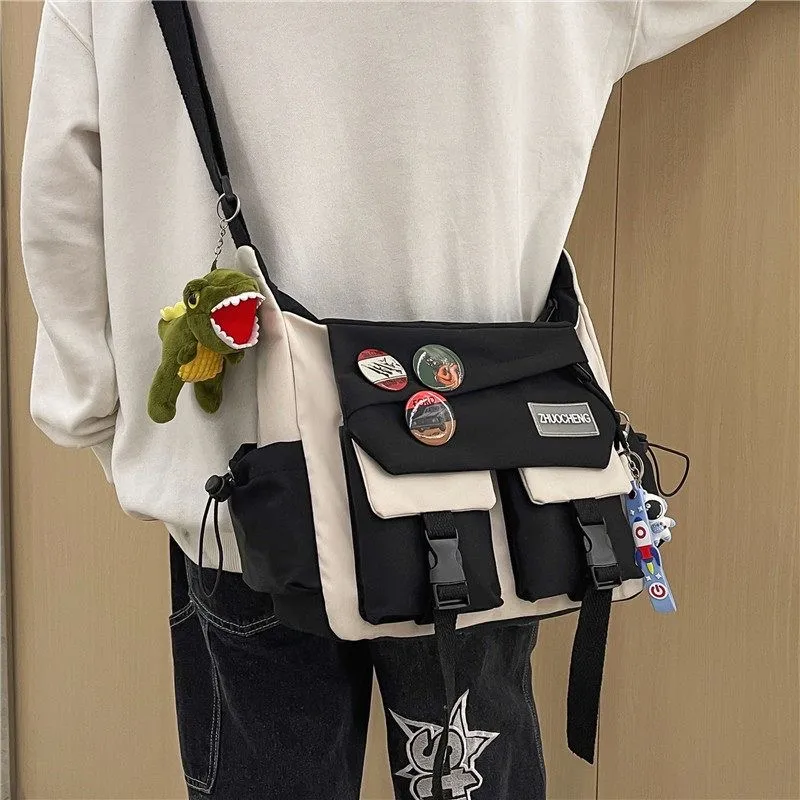Men's Messenger Bag Crossbody Sling Backpack Large Capacity Casual - 2