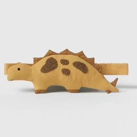 Dinosaur Waist Bag for Kids, Yellow Animal Backpack with Zipper Closure - 4