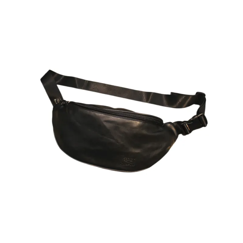 Men's Leather Chest Bag, Crossbody Sling Pack for Phone, THREE-BOX - 5