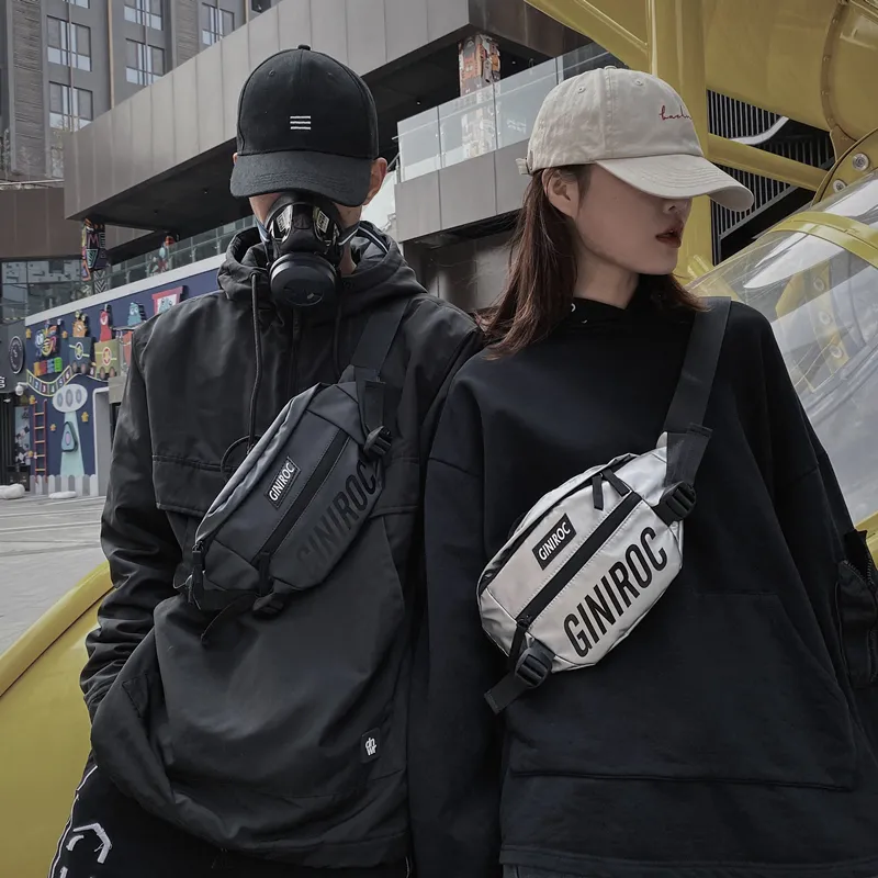 Trendy Unisex Chest Bag for Street Style, Waist Pack with Print - 2