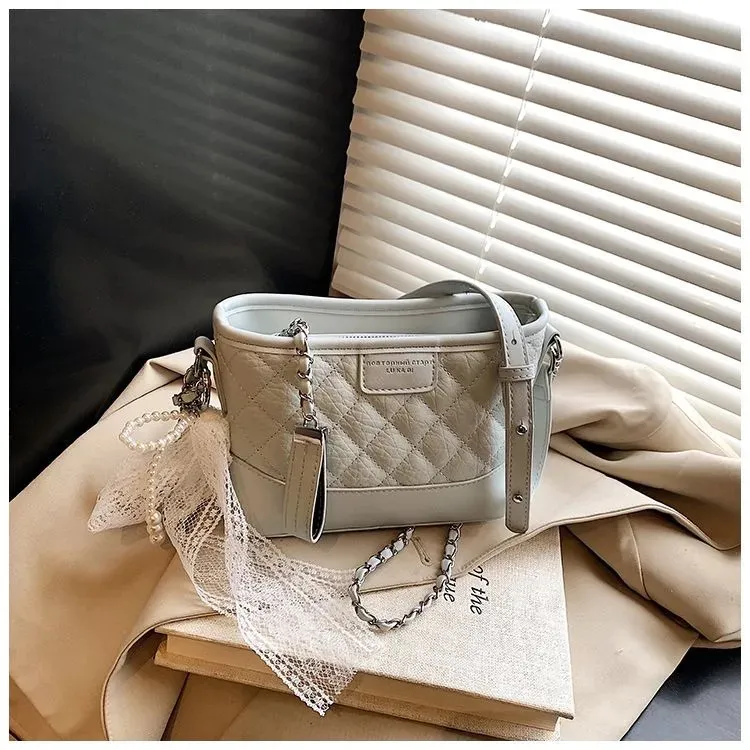 Quilted Chain Shoulder Bag 2025 Fashion Crossbody Bag with Zipper - 2
