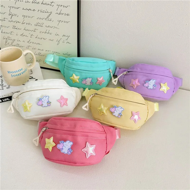 Kids Star Rabbit Crossbody Bag, Lightweight Mini Waist Pack for Girls - 4