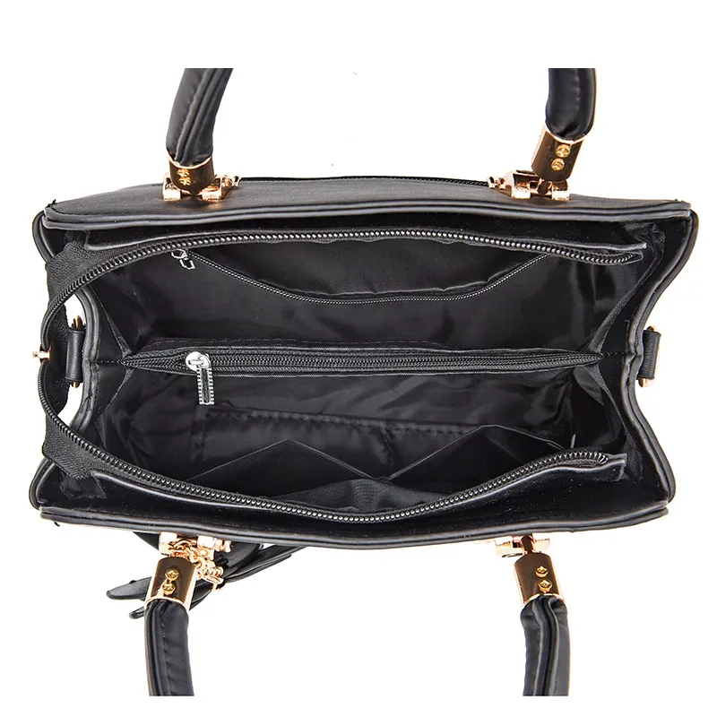 2025 Women's Embroidered Leather Shoulder Bag Large Capacity Tote - 4