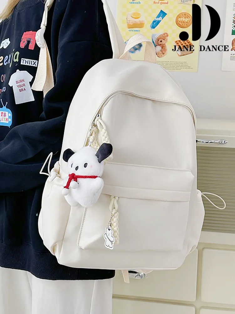 Mini Backpack for Women, Stylish Nylon Rucksack, Ins Korean College Bag - 1