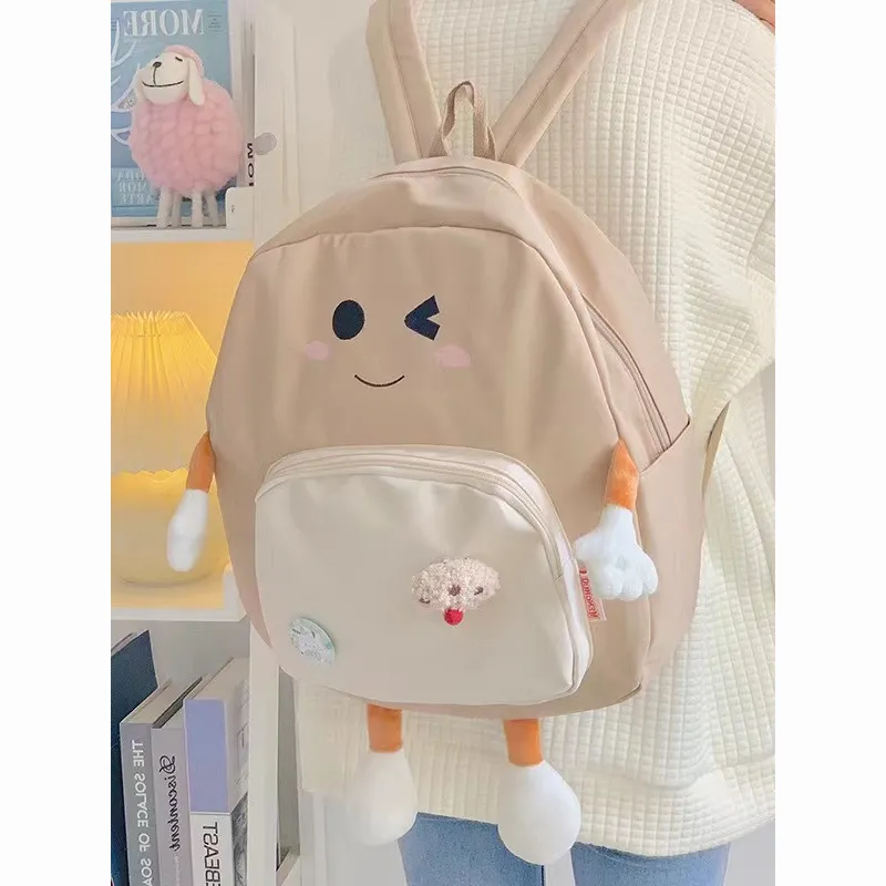 Cute Cartoon Backpack for Girls, Kawaii School Bag with Embroidery - 5
