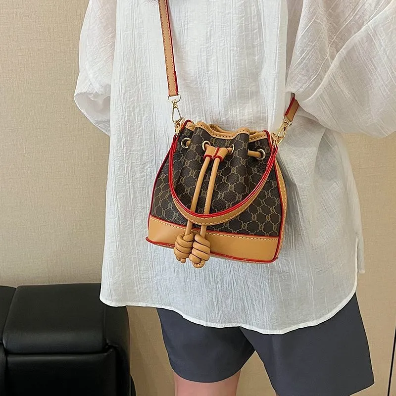 Bucket Bag DIY Kit, Woven Handbag with Print, Crossbody Tote - 5