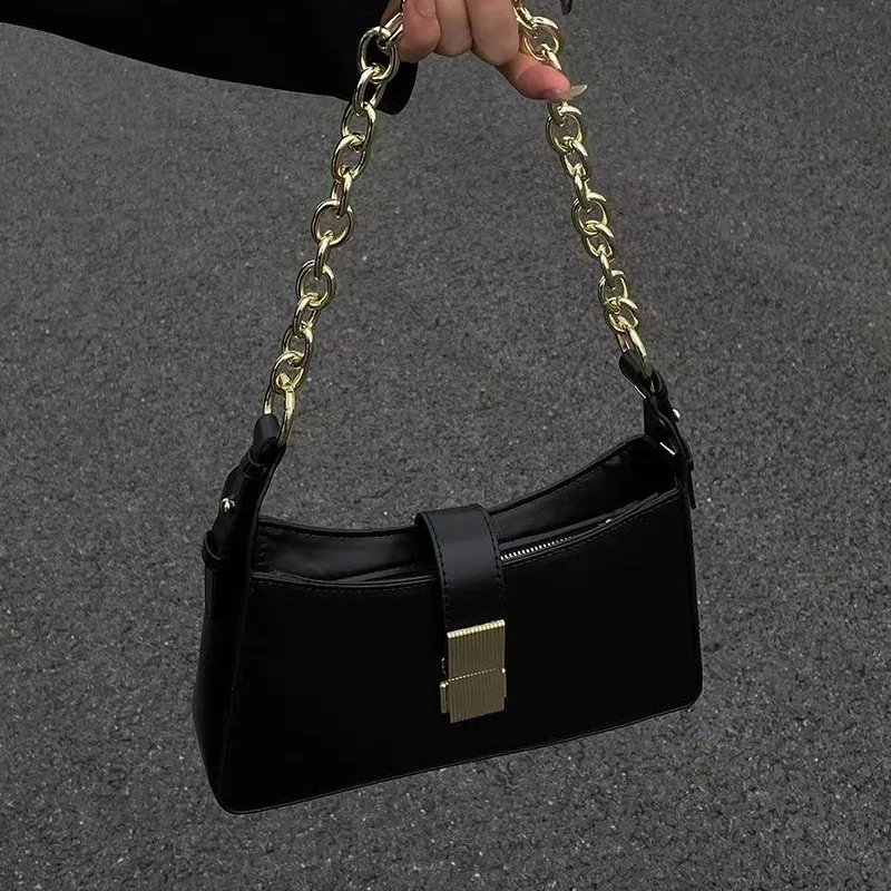 Milk Tea Shoulder Bag 2023 Crossbody Chain Bag for Women Daily Commute - 1