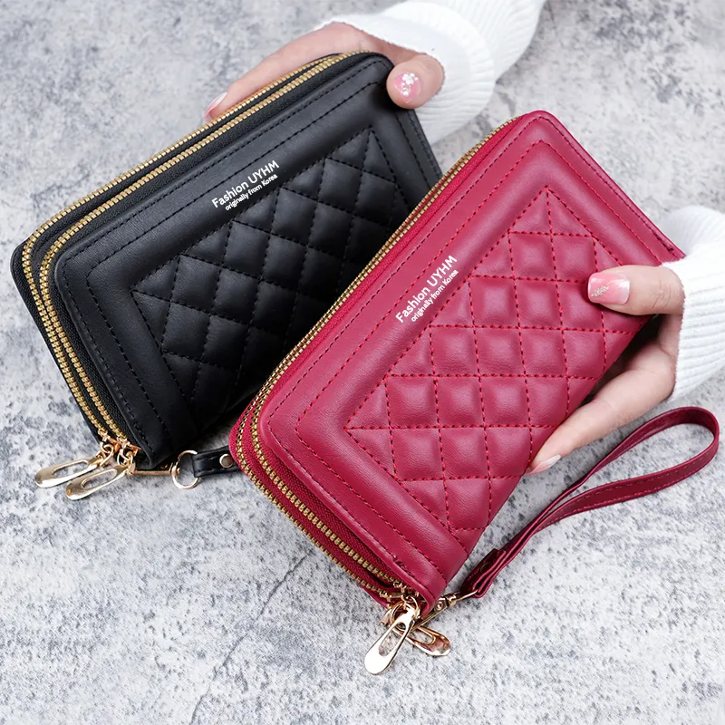 Long Zip Around Wallet for Women, Large Capacity Wristlet Phone Purse - 1