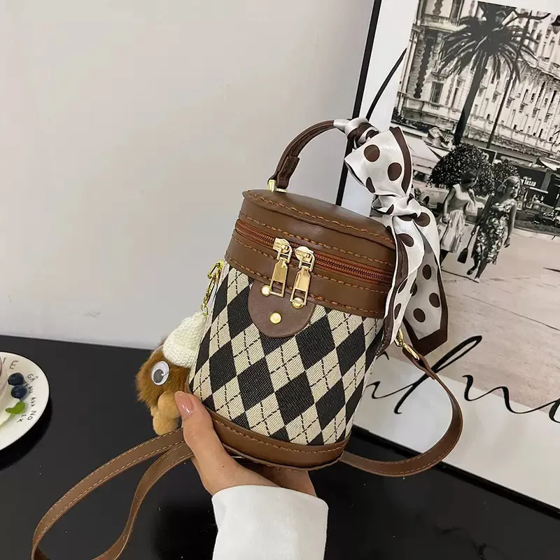 Woven Bucket Bag DIY Crossbody Purse Summer Fashion Shoulder Bag - 1