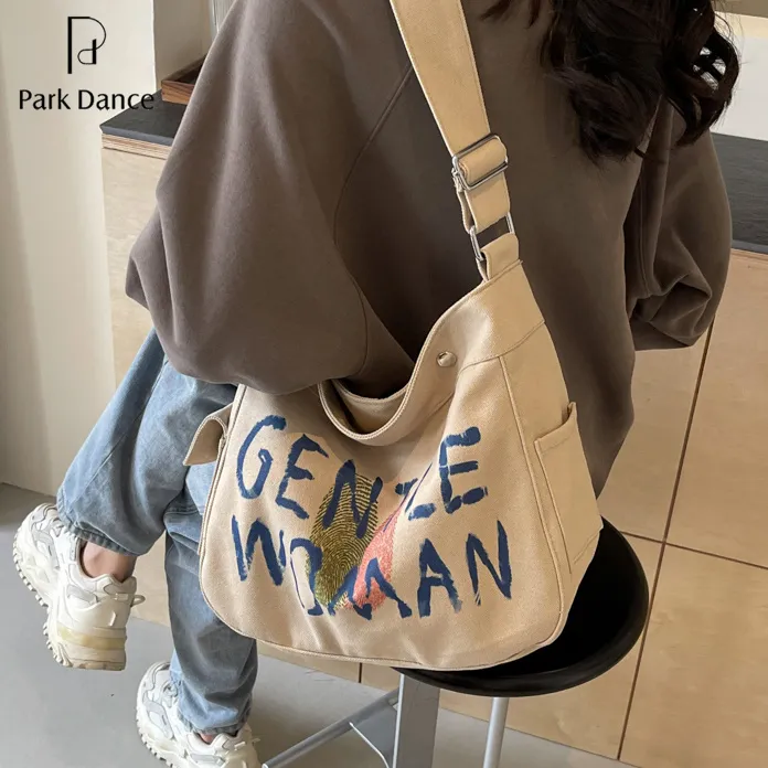 Large Capacity Canvas Tote Bag for Women, Fashion Shoulder Bag for Commute & Travel - 2
