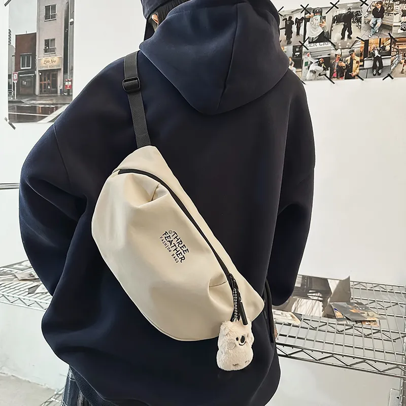 Large Capacity Nylon Tote Bag with Zipper, 3 Colors for Commute - 1