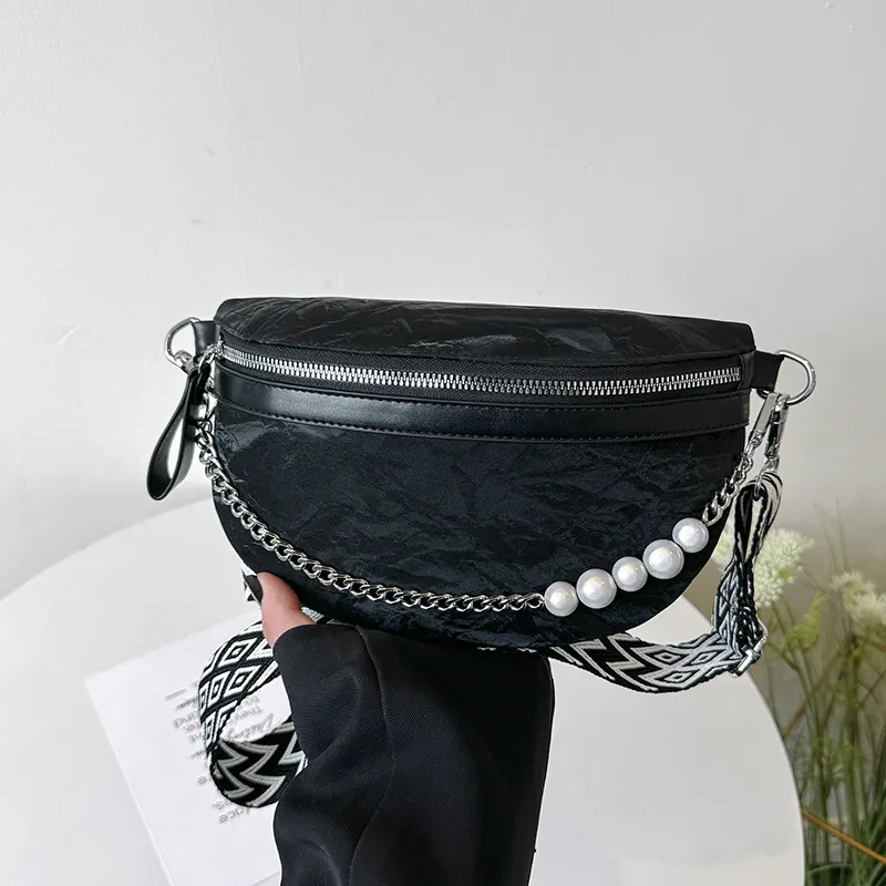 Trendy Waist Bag 2024: PU Crossbody Sling Bag for Women with Chain - 3