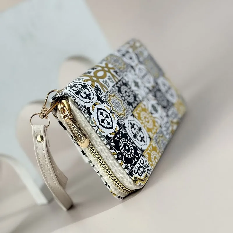 M1030 Women's Long Wallet Zipper Multi-Function Phone Purse Fashionable - 3
