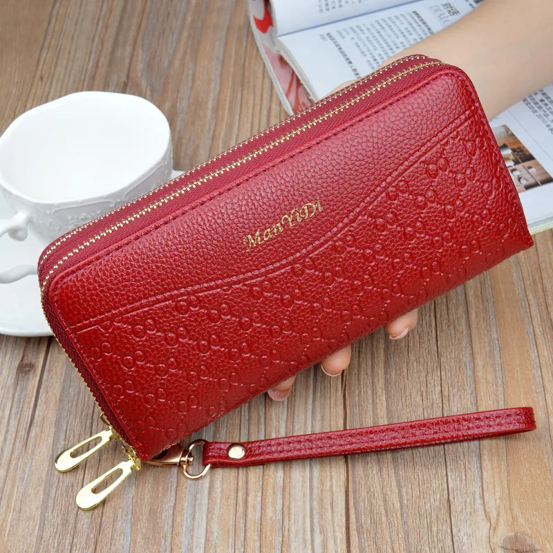 2025 Women's Long Zip Wallet Large Capacity PU Leather Clutch Purse - 2