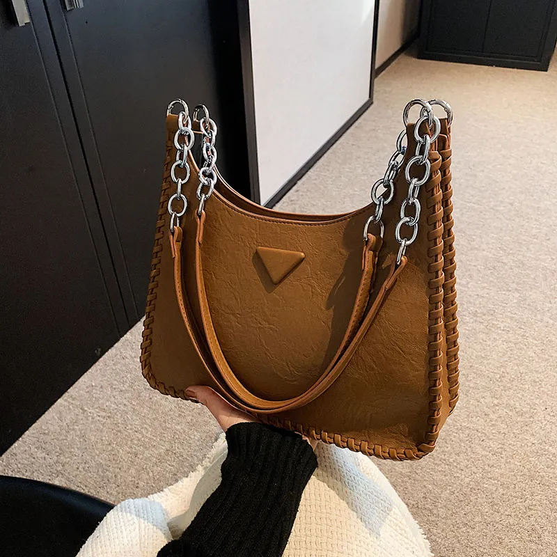 Retro Shoulder Bucket Bag 2025, Crossbody Chain Purse Large Capacity - 1