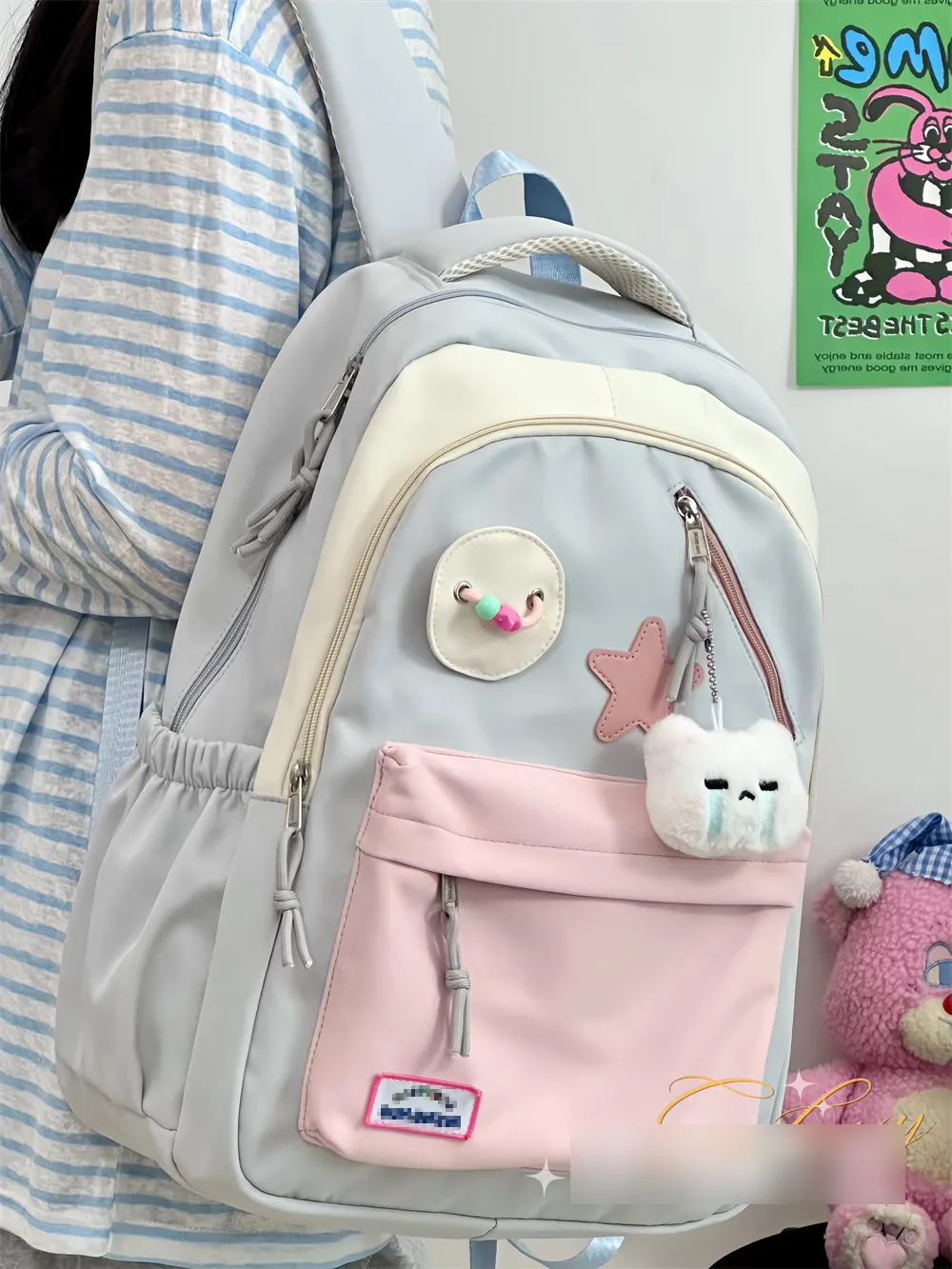 Cute Backpack for Girls, Large Capacity School Bag, Waterproof, Ins Style - 2