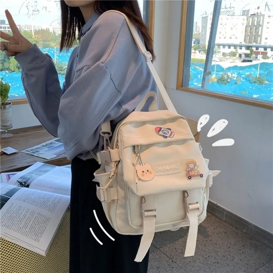 Mini Backpack for Women, Cute Ins Style Shoulder Crossbody Bag, Multi-functional Small Backpack - 2