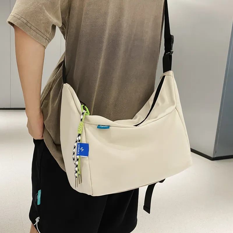 Unisex Nylon Crossbody Bag Large Capacity Casual Sport Travel Backpack - 1
