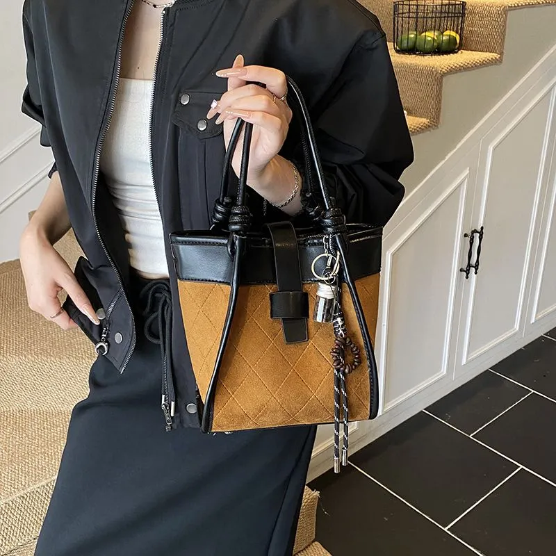 Quilted Crossbody Bag 2025 Fashion Color Block Small Handbag - 5