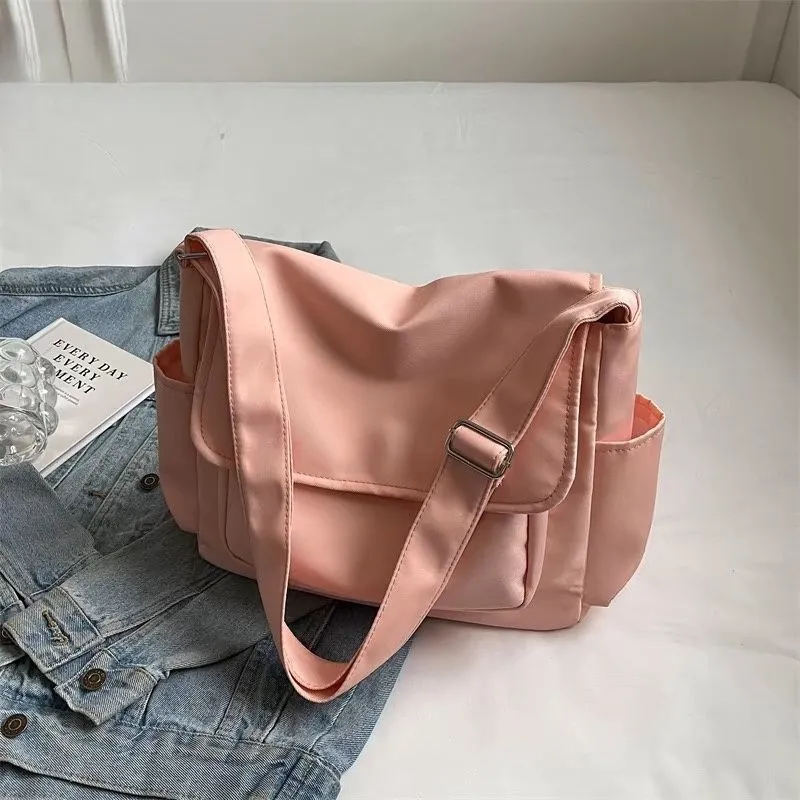 Canvas Crossbody Bag for Women 2025 New College Student Commuter Tote - 5