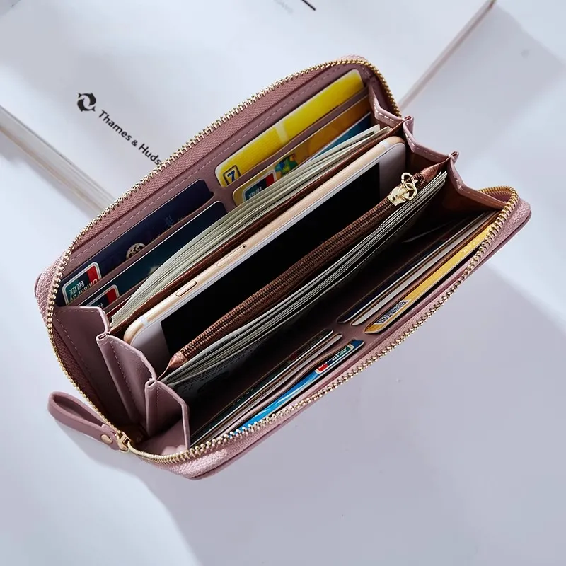 Long Wallets for Women 2025, Slim Zip Around Phone Purse, Minimalist Fashion - 3
