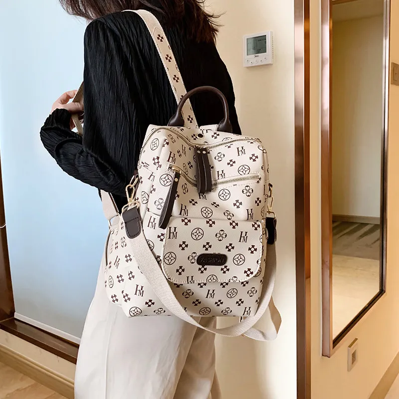 Women's Backpack 2025 Fashion Soft Leather Rucksack Large Capacity - 1