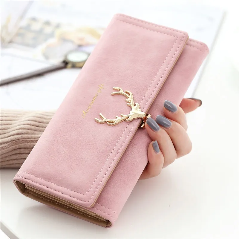 Long Wallet for Women 2025 New Fashion Ins Style with Deer Head Embossed - 2