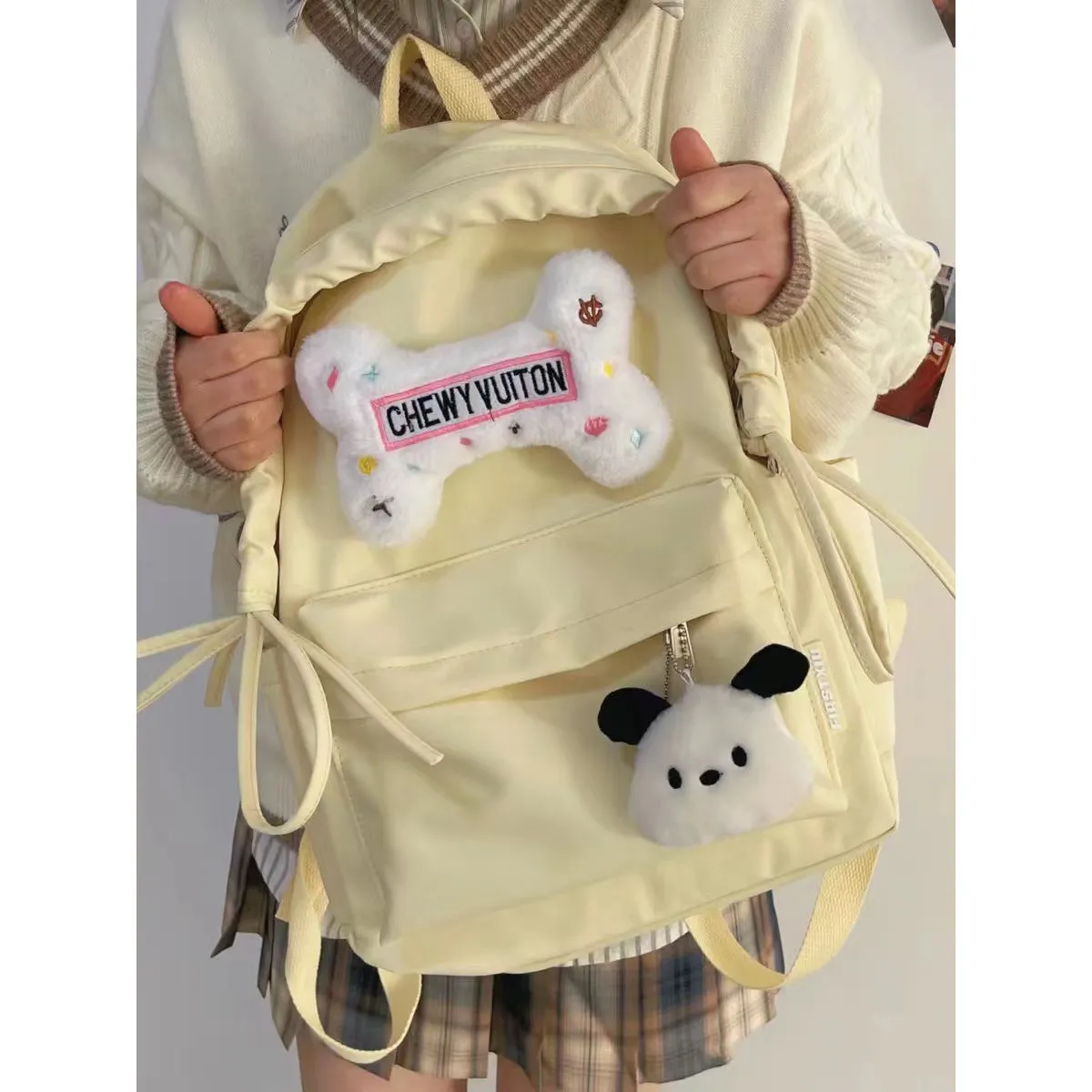 Cute Bow Backpack for School Girls, Ins Style Rucksack for Teens & College - 2