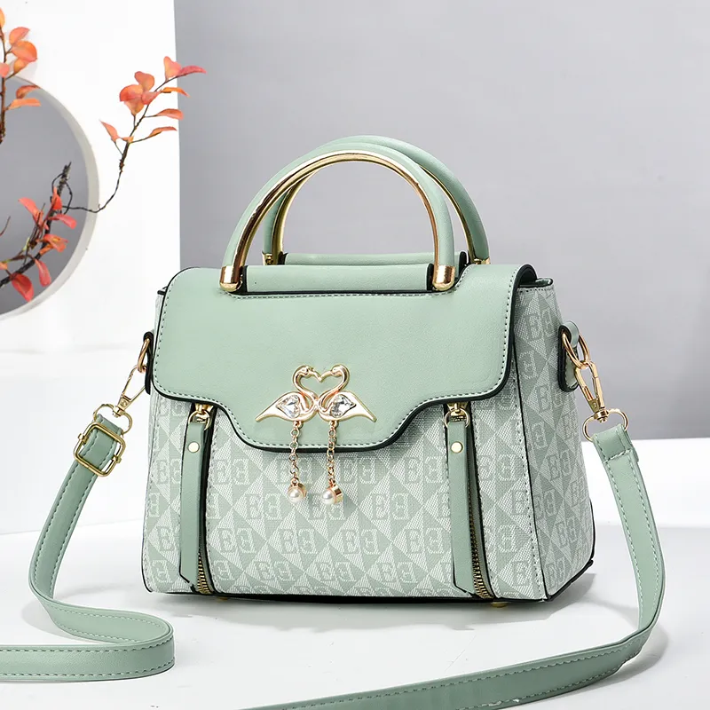 French Style Handbag Women's Luxury Print Shoulder Bag Crossbody Tote - 3