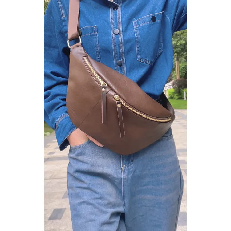 Retro Crescent Bag Leather Crossbody Sling Bag for Women 2025 - 5