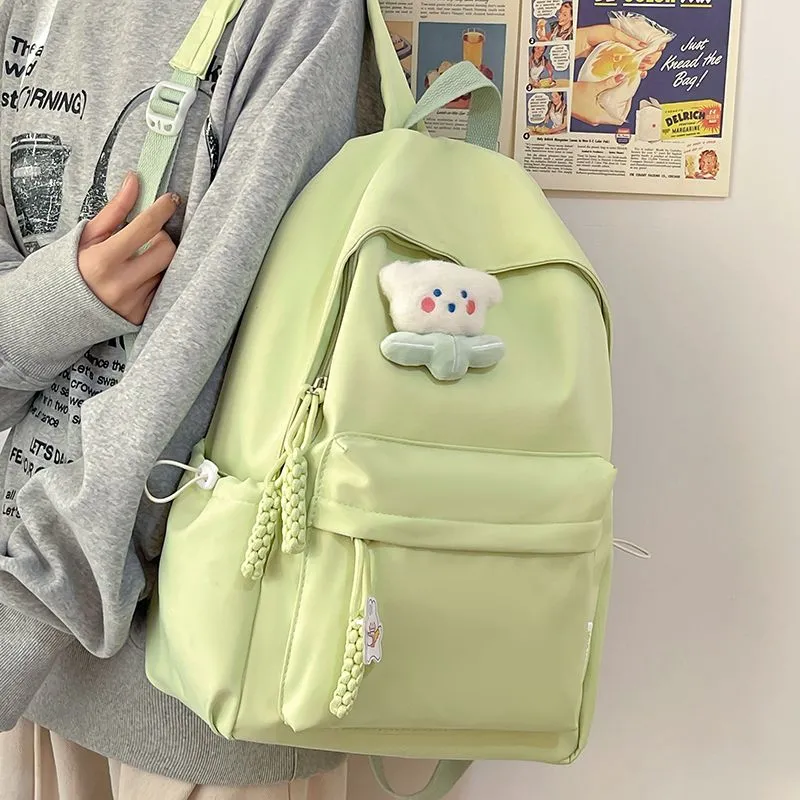 Minimalist Backpack for Women, Lightweight Nylon Daypack, College School Bag - 5