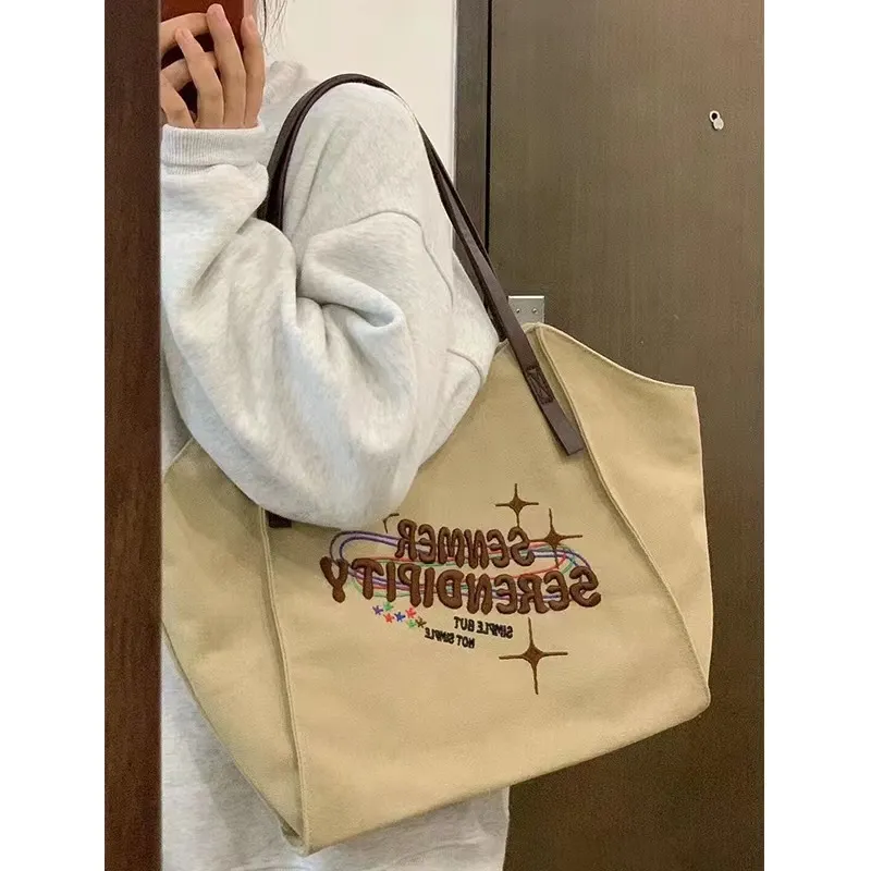 Large Capacity Canvas Tote Bag Women 2023 Shoulder Bag Commute - 3