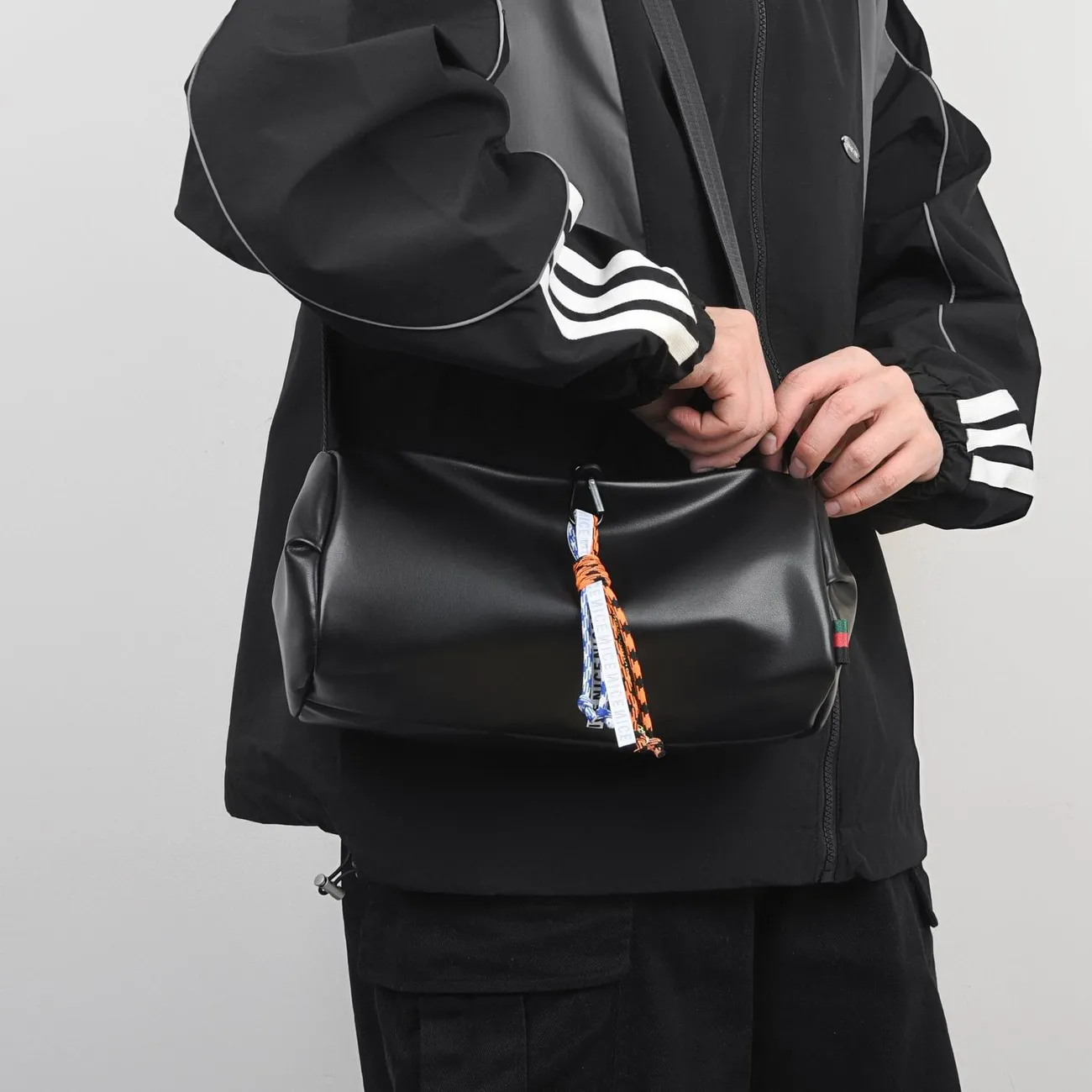 2025 Men's Crossbody Bag, Casual Sling Bag, Unisex Cylinder Bag - 5