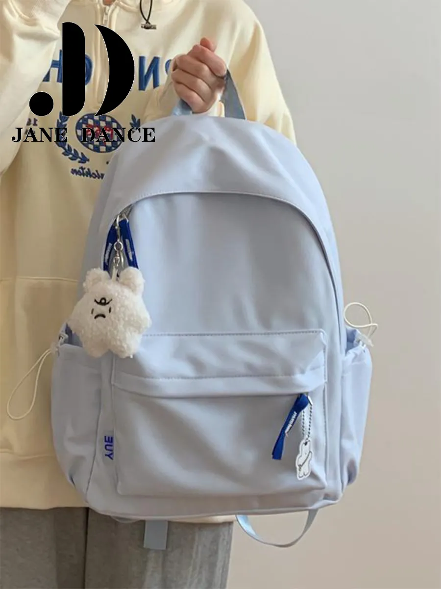 Women's Backpack Minimalist Style, Lightweight Nylon Rucksack for Girls - 2