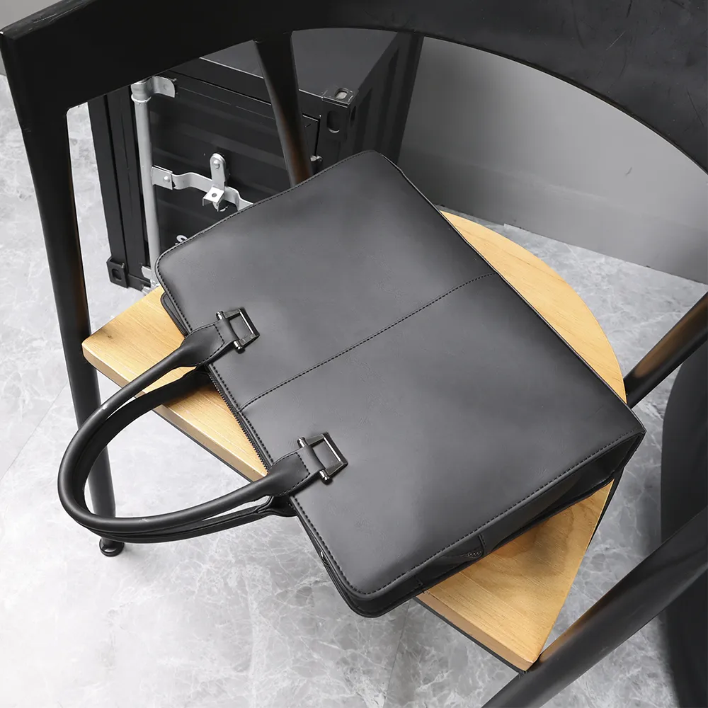 2022 New Men's Briefcase Retro Business Laptop Messenger Bag Large Capacity - 4