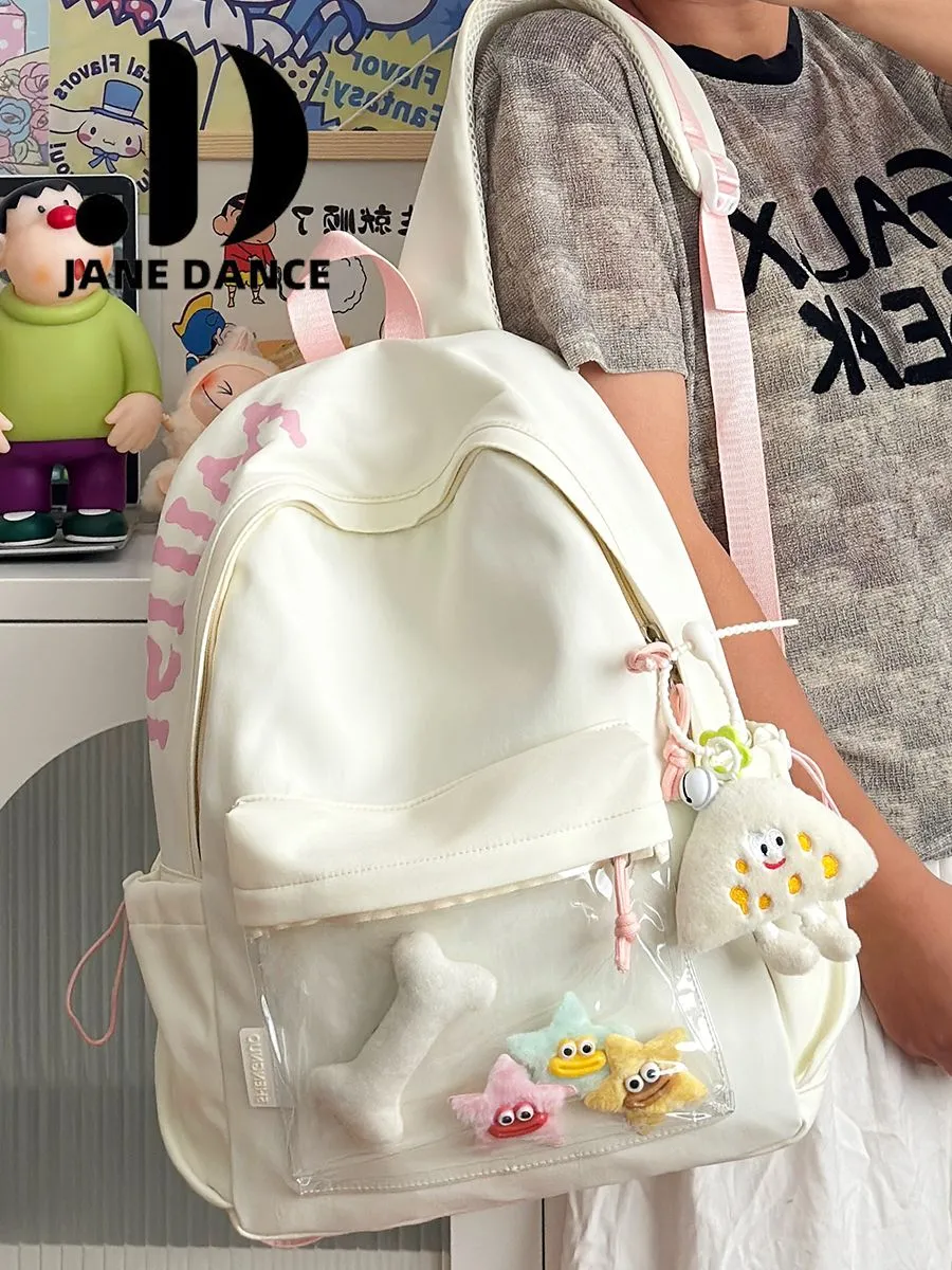 Ins Style Nylon Backpack for Girls, Lightweight College School Bag - 2