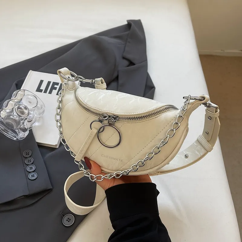 Chain Strap Crossbody Bag 2025 Fashion Waist Pack for Women - 2