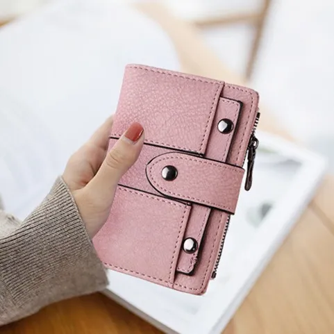 Women's Short Wallet, Zipper Coin Purse, Multifunctional Card Holder - 3