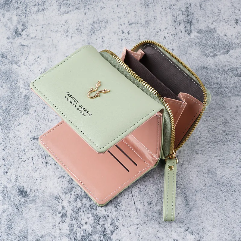 Women's PU Leather Zip Around Wallet with Card Slots & Coin Pocket - 3