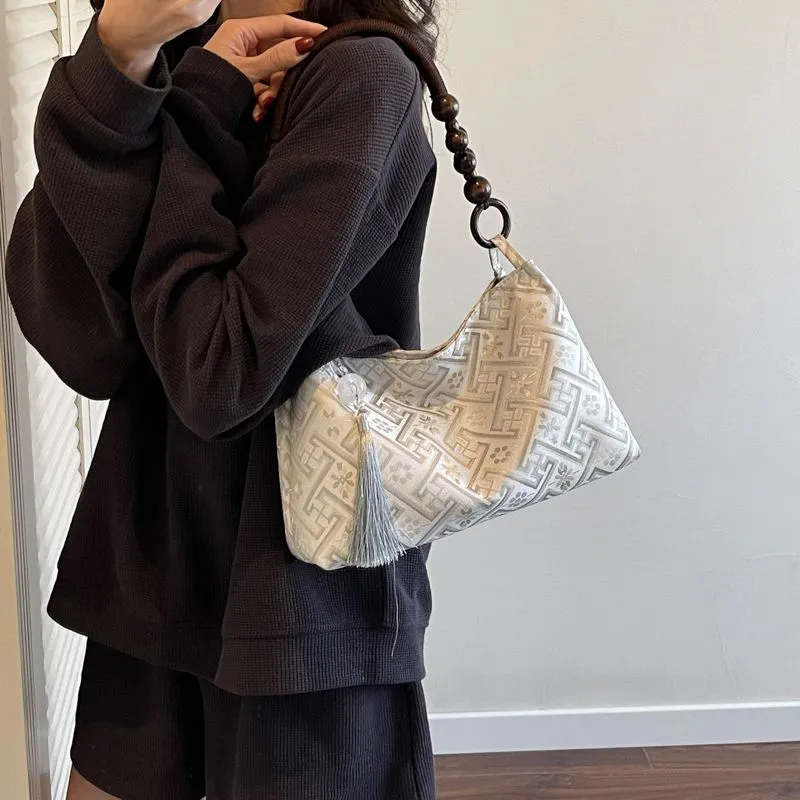 Chinese Style Shoulder Bag Women Fashion Tote Large Capacity - 2