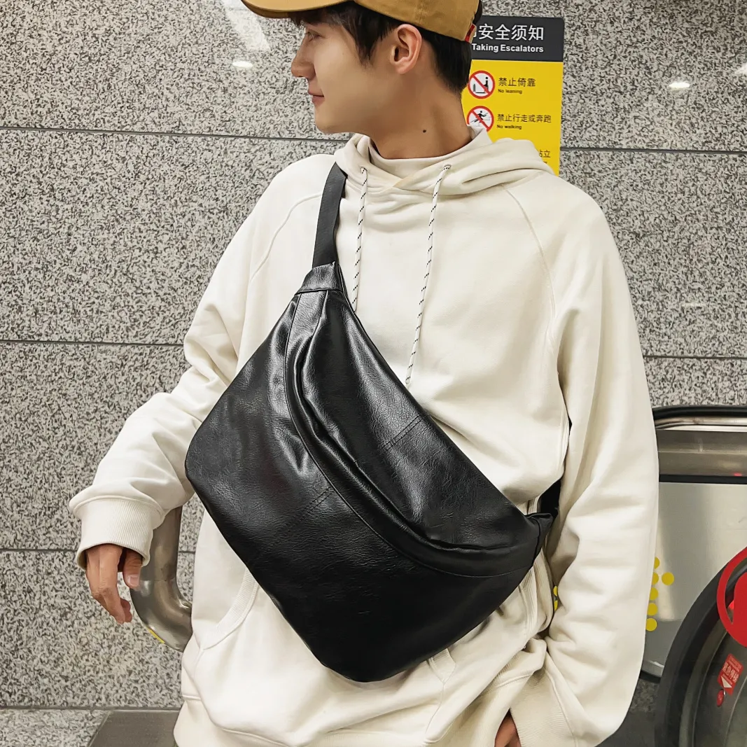 Vintage Crossbody Bag for Men, Large Capacity Sports Shoulder Bag - 3