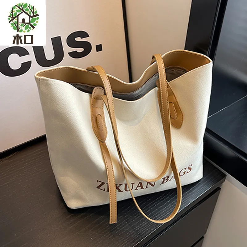 Canvas Tote Bag for Women Large Capacity 2024 New Fall Shoulder Bag - 4