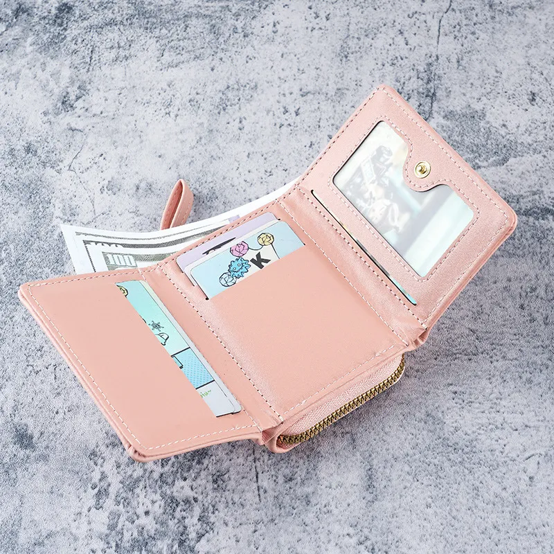 Women's PU Leather Zip Around Wallet with Card Slots & Coin Pocket - 2