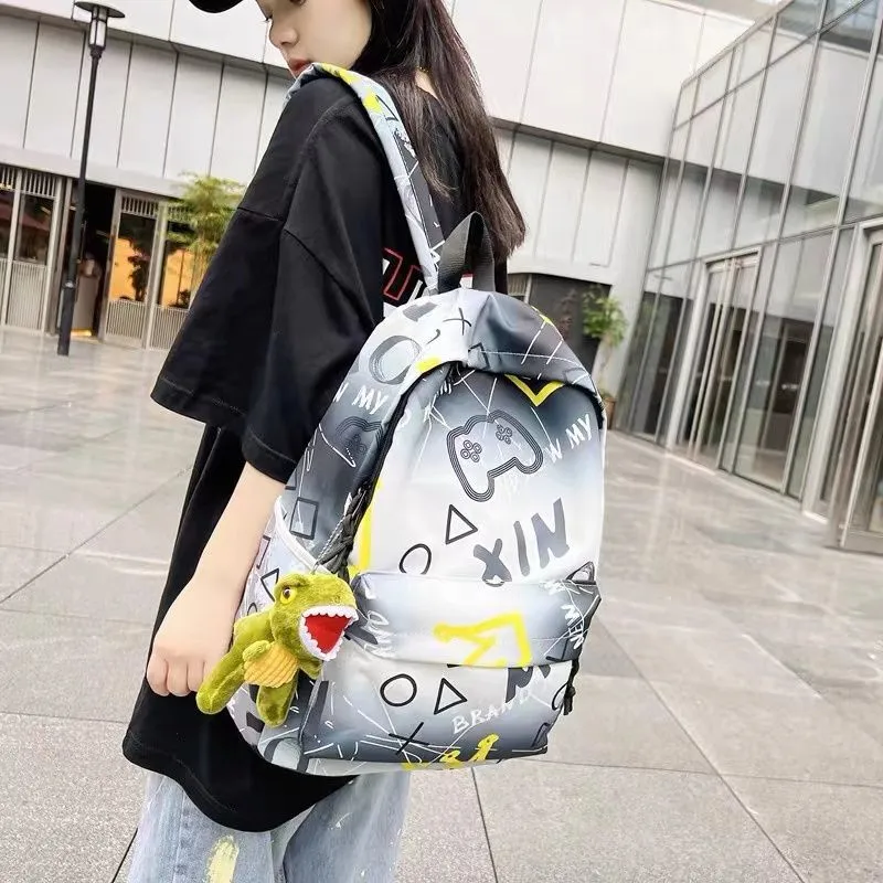 Cool Hip Hop Backpack for Teens, Large Capacity 16 Inch Laptop Bag - 3