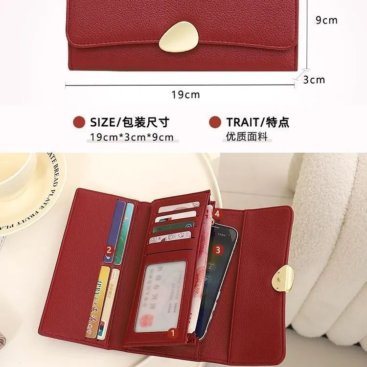 Long Wallet for Women, Soft PU Leather, Slim Cardholder Phone Case Purse - 3