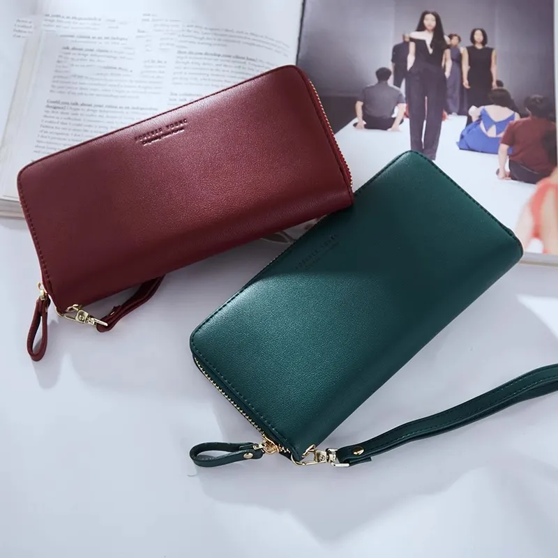 Long Wallets for Women 2025, Slim Zip Around Phone Purse, Minimalist Fashion - 2