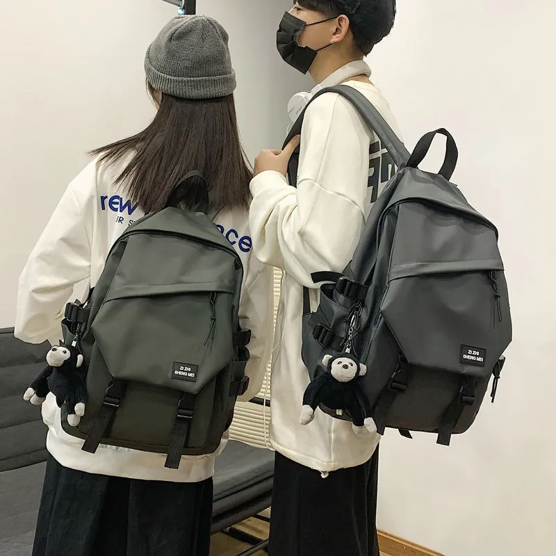 Men's Backpack Large Capacity College Student Daypack Ins Fashion Travel Bag - 4