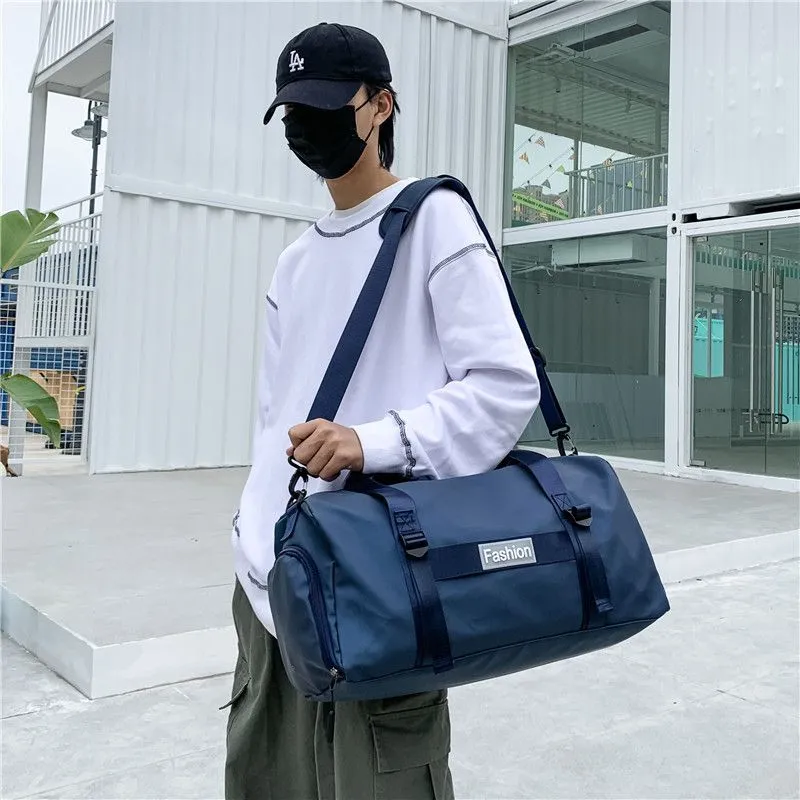 Woven Tote Bag for Travel Yoga with Wet-Dry Compartment - 1